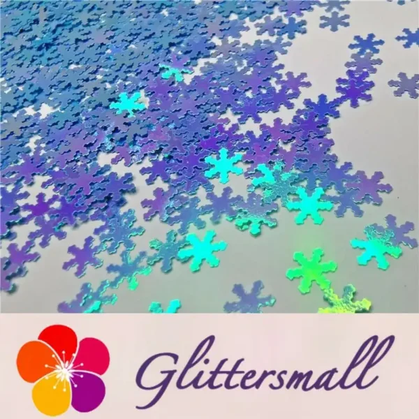 IMG_20191113_215741_e871d2ae-610c-4e72-a98c-6f656197ee15.webp 6mm Snowflake Shaped Dream Sky Blue Iridescent Glitter C011R