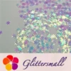 9mm Snowflake Shaped Iridescent Glitter C004