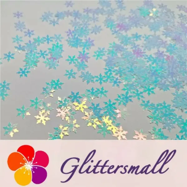 IMG_20191114_204829_c548ed2f-19ba-4b1e-9297-f0dd74b8de0f.webp 9mm Snowflake Shaped Iridescent Glitter C021R