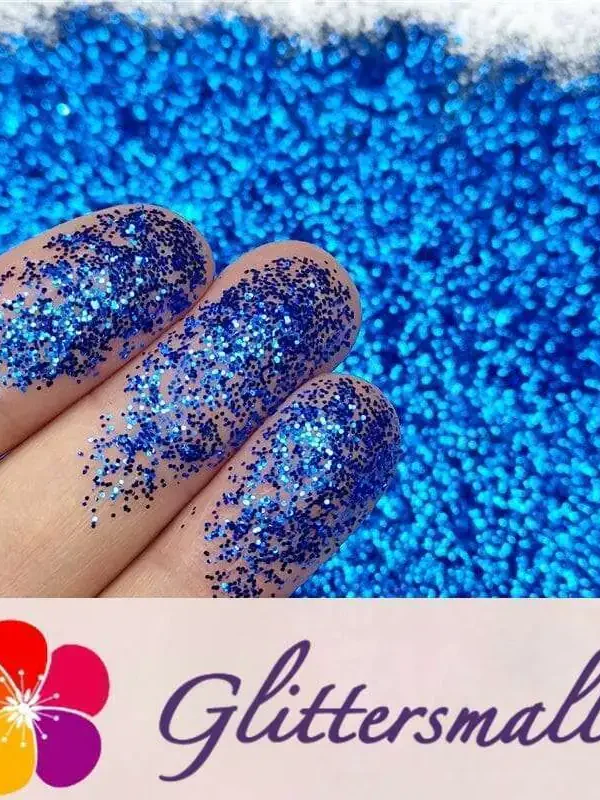 0.2mm hexagon blue cosmetic grade biodegradable glitter in bulk BIO007