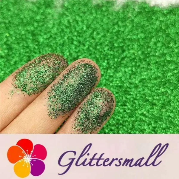 0.2mm hexagon green cosmetic grade biodegradable glitter in bulk BIO006