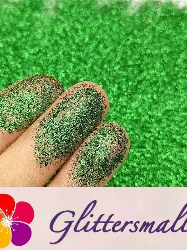 0.2mm hexagon green cosmetic grade biodegradable glitter in bulk BIO006