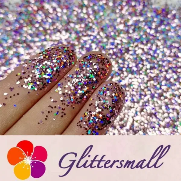 0.8mm Hexagon Cosmetic Grade Holographic Light Pink Glitter SLG005