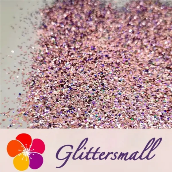 0.8mm Hexagon Cosmetic Grade Holographic Light Pink Glitter SLG005