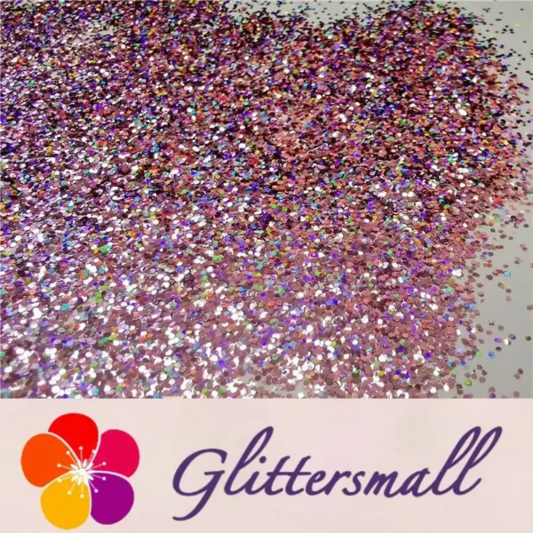 0.8mm Hexagon Cosmetic Grade Holographic Light Pink Glitter SLG005