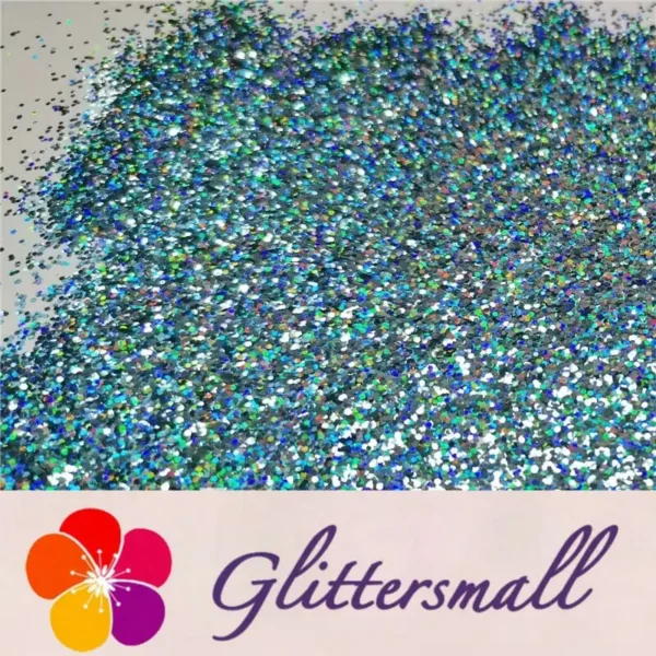 0.8mm Hexagon Cosmetic Grade Holographic Sky Blue Glitter SLG009