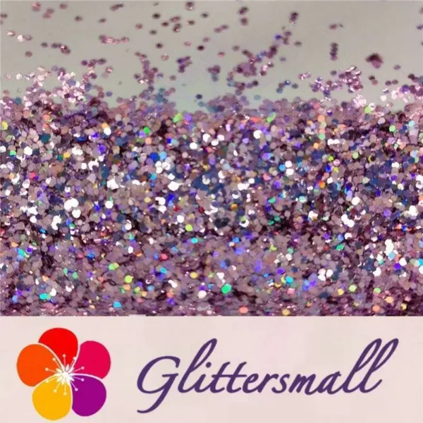 0.8mm Hexagon Cosmetic Grade Holographic Light Pink Glitter SLG005
