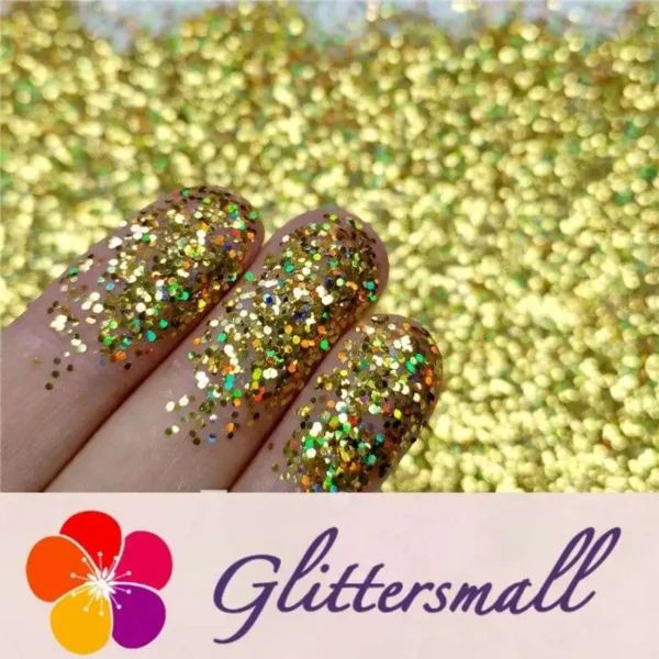 IMG_20191129_144755.webp 0.8mm Hexagon Cosmetic Grade Holographic Gold Glitter SLG003