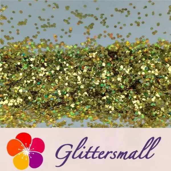 IMG_20191129_145208.webp 0.8mm Hexagon Cosmetic Grade Holographic Gold Glitter SLG003