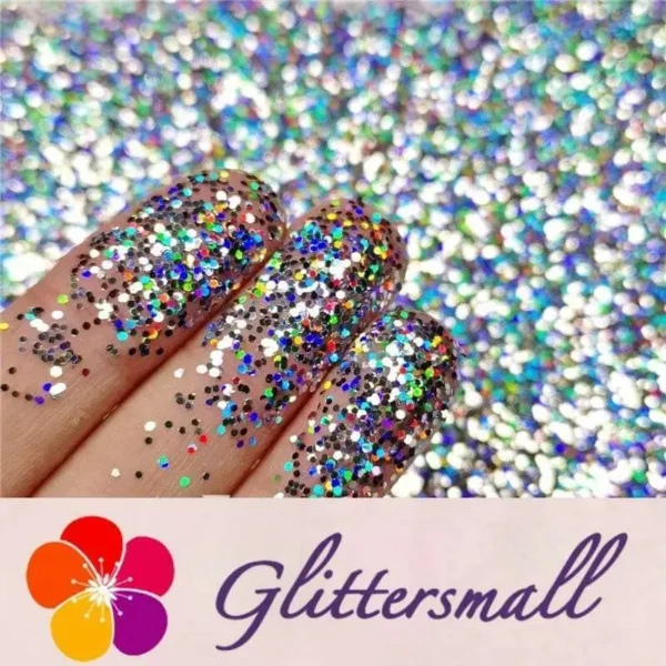 IMG_20191202_203633.webp 0.8mm Hexagon Cosmetic Grade Holographic Silver Glitter SLG001