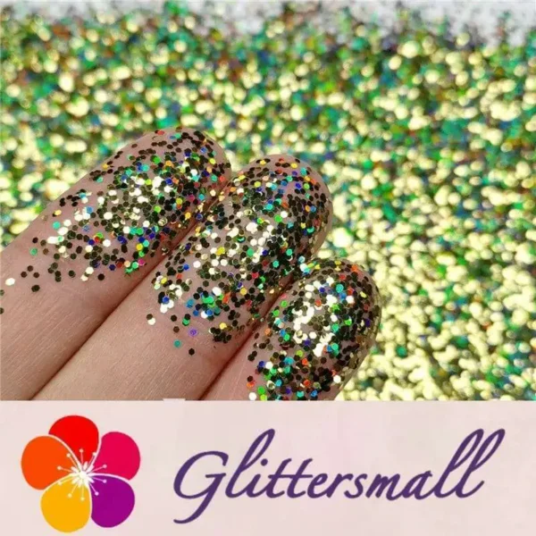 IMG_20191202_204338.webp 0.8mm Hexagon Cosmetic Grade Holographic Lemon Green Glitter SLG010