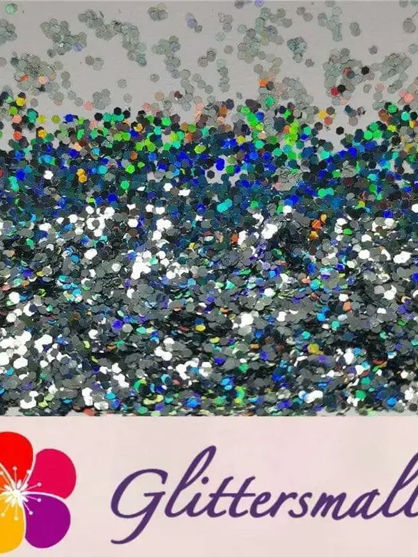 0.8mm Hexagon Cosmetic Grade Holographic Gray Glitter SLG011
