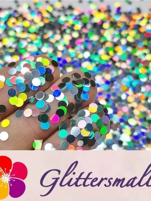 3mm Round Shapes Laser Silver Glitter LB0100