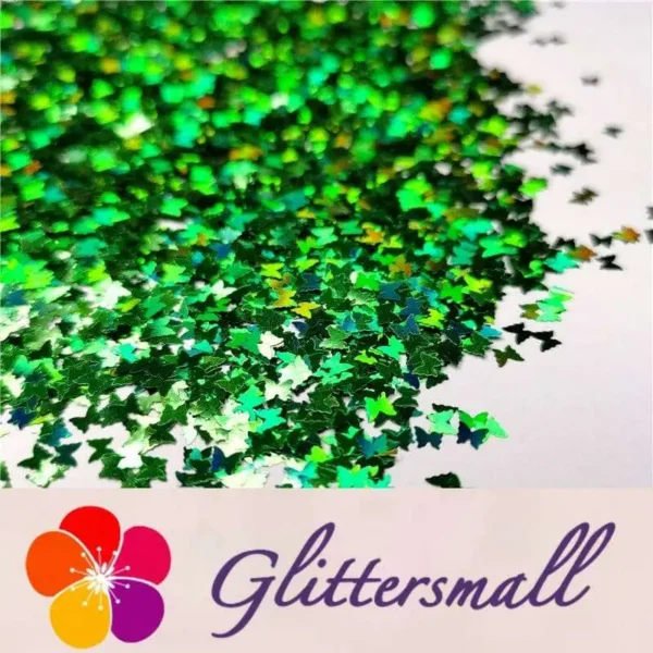 IMG_20191226_221203.webp 3mm Butterfly Shaped Holographic Green Glitter LB600