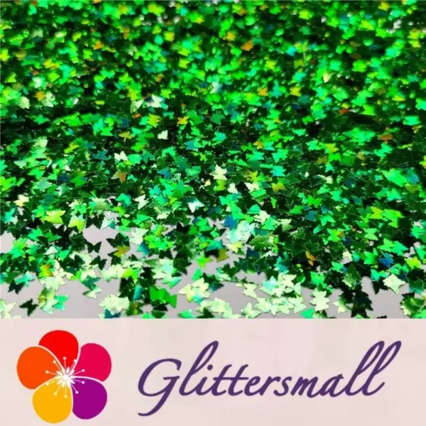 IMG_20191226_221208.webp 3mm Butterfly Shaped Holographic Green Glitter LB600