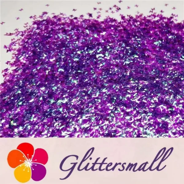 IMG_20191226_221540.webp 3mm Butterfly Shaped Iridescent Purple Glitter C006