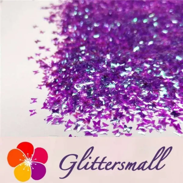IMG_20191226_221545.webp 3mm Butterfly Shaped Iridescent Purple Glitter C006