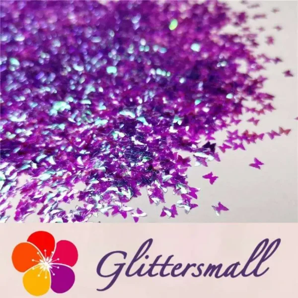 IMG_20191226_221549.webp 3mm Butterfly Shaped Iridescent Purple Glitter C006