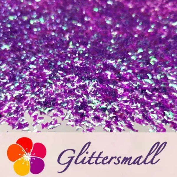 IMG_20191226_221553.webp 3mm Butterfly Shaped Iridescent Purple Glitter C006