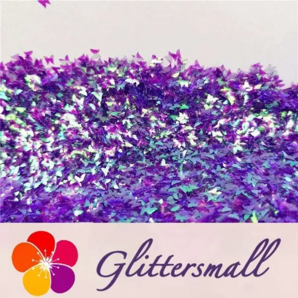 IMG_20191226_221645.webp 3mm Butterfly Shaped Iridescent Purple Glitter C006