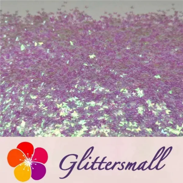 3mm Butterfly Shaped Iridescent Dream Blue Glitter C004