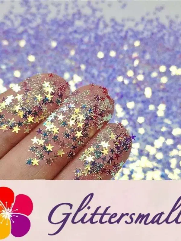 2.5mm Star Shaped Royal Blue Iridescent Glitter FE-F321A