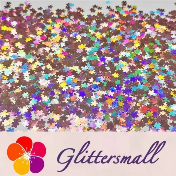 IMG_20191230_205517_99cc2402-738f-4e4b-b36e-31d7d229dc6b.webp 5mm Cherry Blossoms (Sakura) Shaped Holographic Hazy Pink Glitter LB0911
