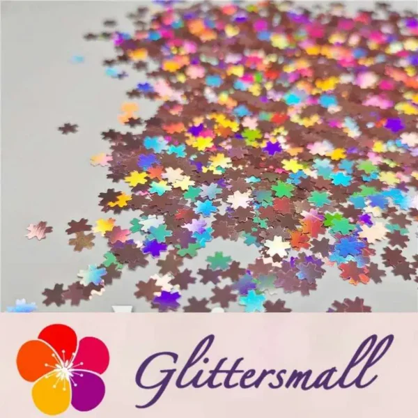 IMG_20191230_205524_a6c790a4-fe6a-4ec4-b070-4a4e6eba099f.webp 5mm Cherry Blossoms (Sakura) Shaped Holographic Hazy Pink Glitter LB0911
