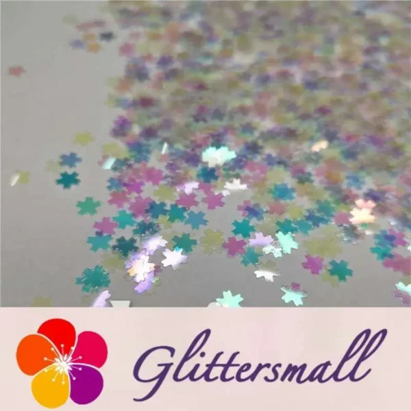 IMG_20191230_211105_f62b8737-2d0e-43e7-8348-0378706fd7e2.webp 5mm Cherry Blossoms (Sakura) Shaped Iridescent Rainbow Glitter C022