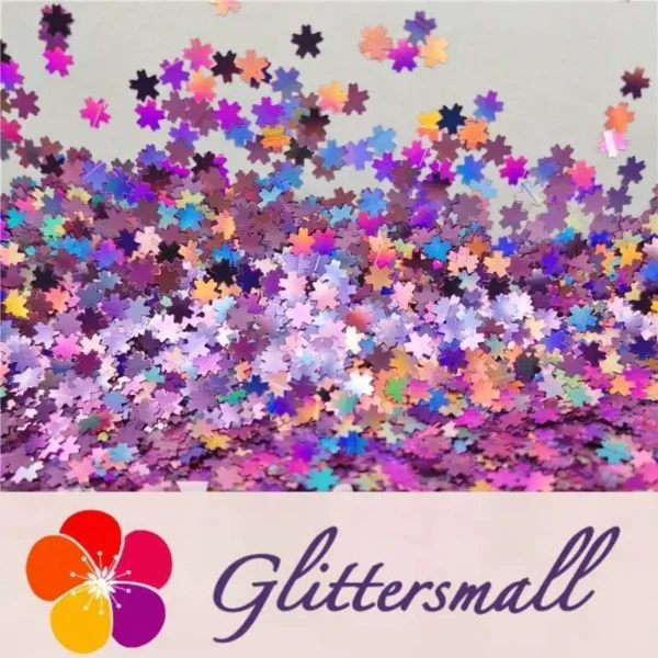 IMG_20191230_211846_2d728725-8523-4bd9-99fc-296b10a14c4b.webp 5mm Cherry Blossoms (Sakura) Shaped Holographic Pink Glitter LB0901