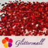 5mm Cherry Blossoms Shaped Holographic Red Glitter LB0300