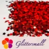 5mm Cherry Blossoms Shaped Holographic Red Glitter LB0300