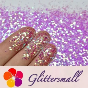 1mm Hexagon Shaped Iridescent Purple Glitter LC-F322R