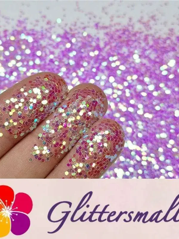 1mm Hexagon Shaped Iridescent Purple Glitter LC-F322R