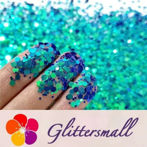 Mixed Hexagon Phantom Iridescent Glitter XCC209A
