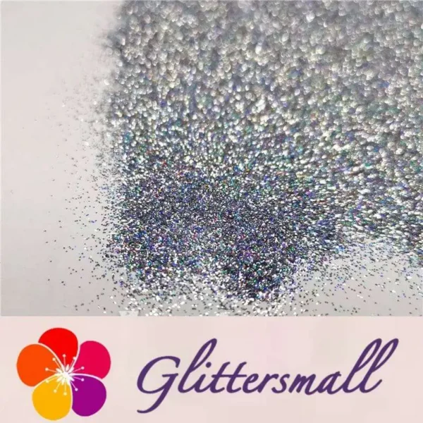 0.2mm Holographic Pigment Silver Glitter Cosmetic Grade SLG001