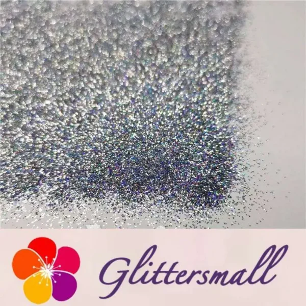 0.2mm Holographic Pigment Silver Glitter Cosmetic Grade SLG001