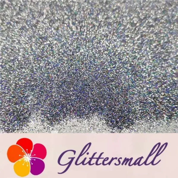 0.2mm Holographic Pigment Silver Glitter Cosmetic Grade SLG001