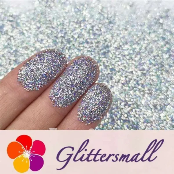 0.2mm Holographic Pigment Silver Glitter Cosmetic Grade SLG001