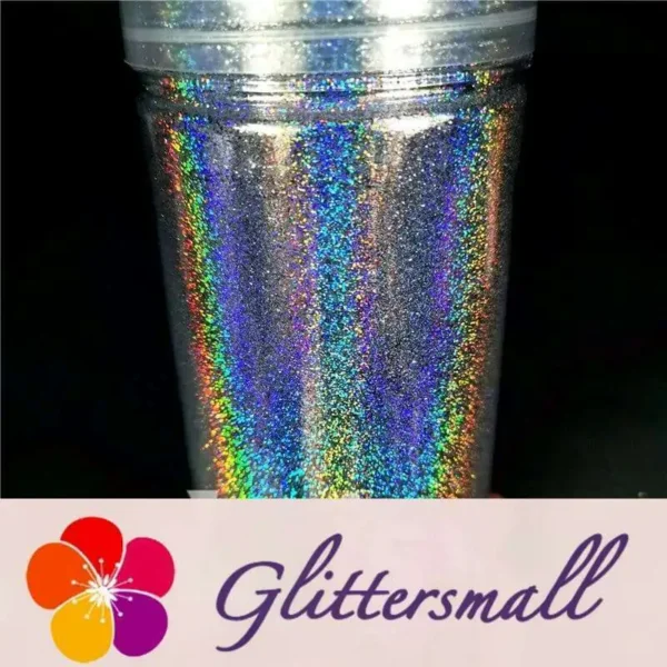 0.2mm Holographic Pigment Silver Glitter Cosmetic Grade SLG001