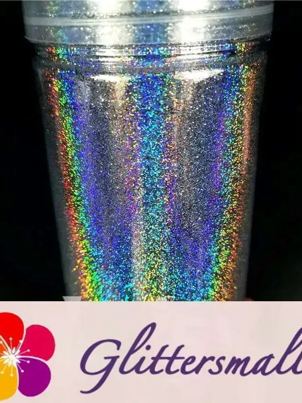 0.2mm Holographic Pigment Silver Glitter Cosmetic Grade SLG001