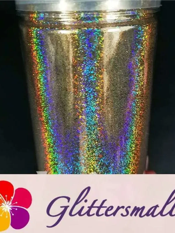 0.2mm Holographic Pigment Sand Gold Glitter Cosmetic Grade SLG002