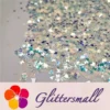 3mm Butterfly Shaped Green Iridescent Glitter LZ321A