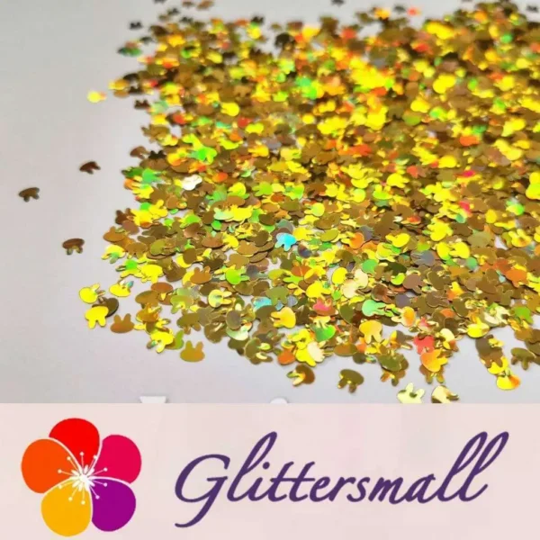 IMG_20200124_134859_6a275f9e-8308-46ab-b6c0-1b11ce469561.webp 4mm Rabbit Bunny Shapes Laser Gold Glitter LB0210