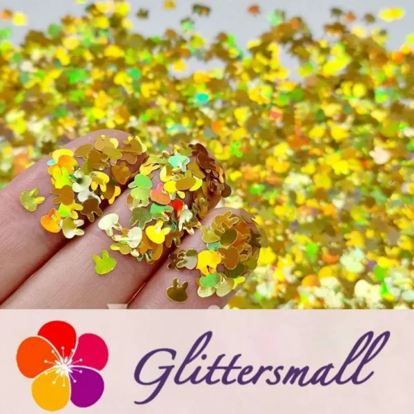 IMG_20200124_134928_865b4c48-f815-4cfa-8241-210b98f8a6c5.webp 4mm Rabbit Bunny Shapes Laser Gold Glitter LB0210