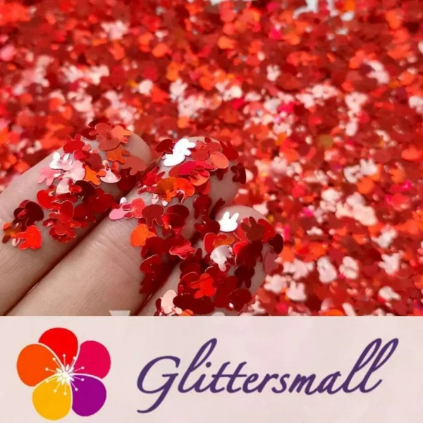 IMG_20200124_140239_8fd1726e-b77c-4576-accd-205b1ccdd65f.webp 4mm Rabbit Shapes Laser Red Glitter LB0300