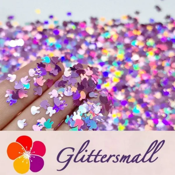 IMG_20200124_194138_63b9d82e-9ea3-47b9-9f5b-06a67044e543.webp 4mm Rabbit Bunny Shapes Laser Pink Glitter LB0901