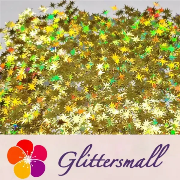 IMG_20200124_202641_53ed5f99-38f4-427c-8614-5b628d396232.webp 9mm Eight Pointed Star Shapes Laser Gold Glitter LB0210