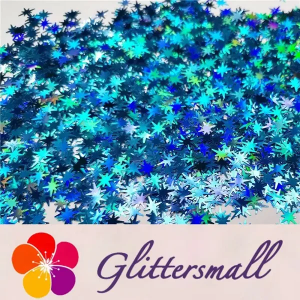 IMG_20200124_203515_226a4687-6100-4cbe-9417-46a9b3fb6911.webp 9mm Eight Pointed Star Shapes Laser Sky Blue Glitter LB0700