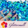 IMG_20200124_203538_9fc4608a-d990-4656-ae7c-6ccc24645fd0.webp 9mm Eight Pointed Star Shapes Laser Sky Blue Glitter LB0700